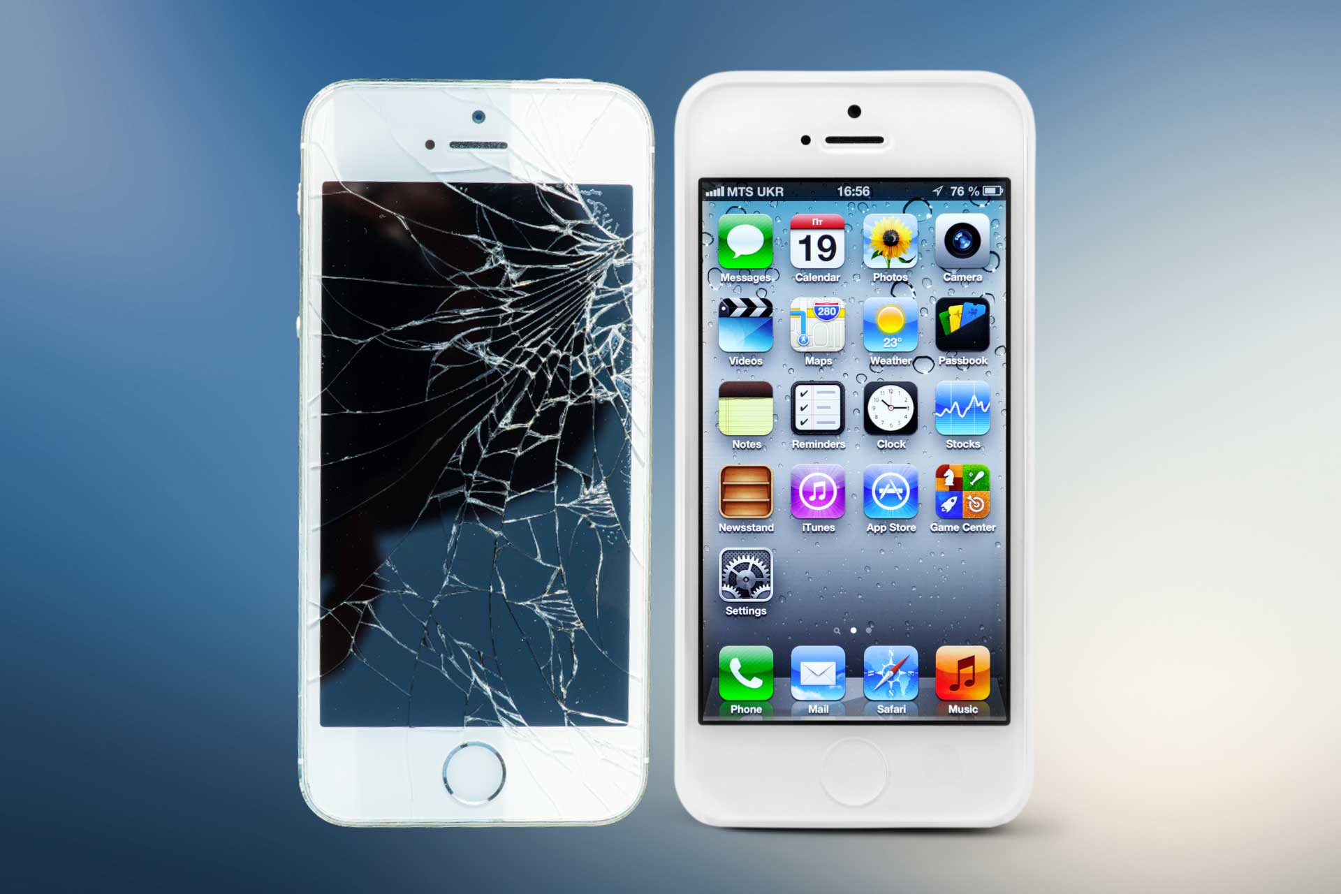 AFTER (Repaired): Smashed iPhone 13 Pro Screen Replacement
